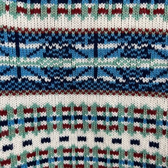 Vintage 70s Ricki Collared Crewneck Argyle Stripe Sweater Medium - Picture 5 of 11